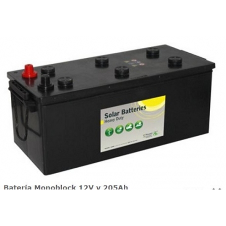  Batería Monoblock 12V 205Ah C100 513x223x223mm 48.5 kg
